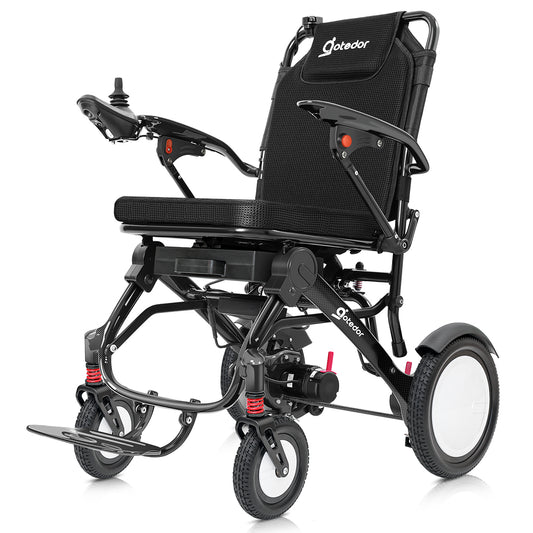 Aotedor 35lb Carbon Fiber Electric Wheelchairs for Adults, Portable Lightweight Motorized Wheelchair