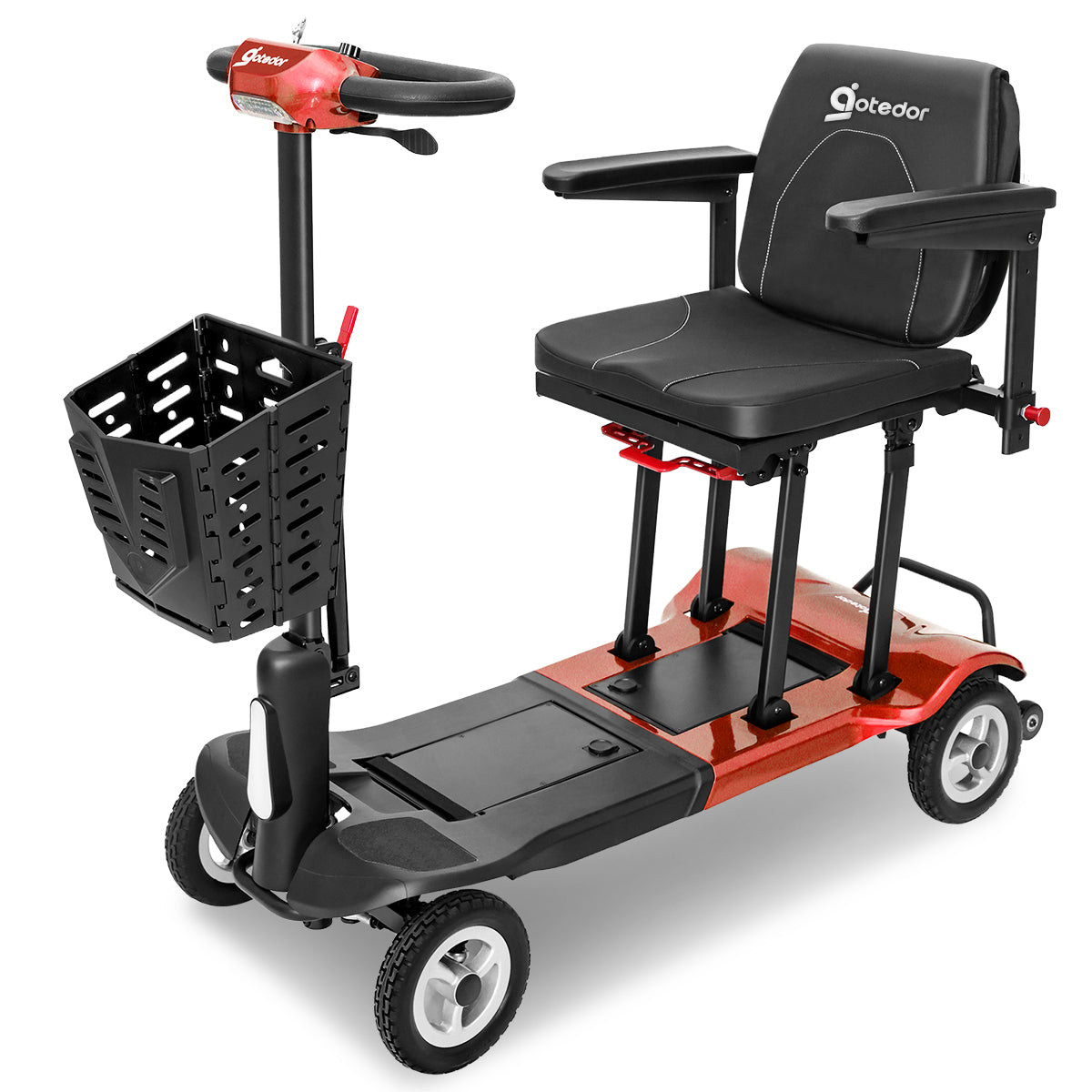 Aotedor 4 Wheels Mobility Scooter for Adults, Ultra Lightweight Folding Durable Powered Mobile Wheelchair